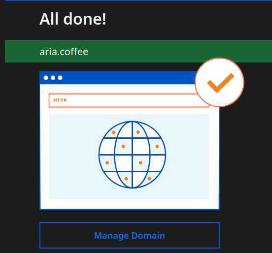 A picture of the 'Order Confirmed' pafe from cloudflair